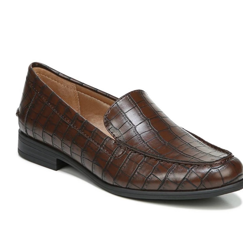 NIB LIFE STRIDE Women’s sz 10 W brown gator loafer shoe MARGOT